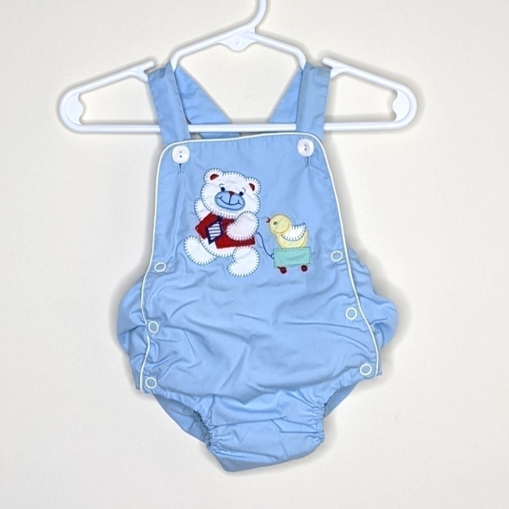 Vintage Bear Duck Overall 3-6m